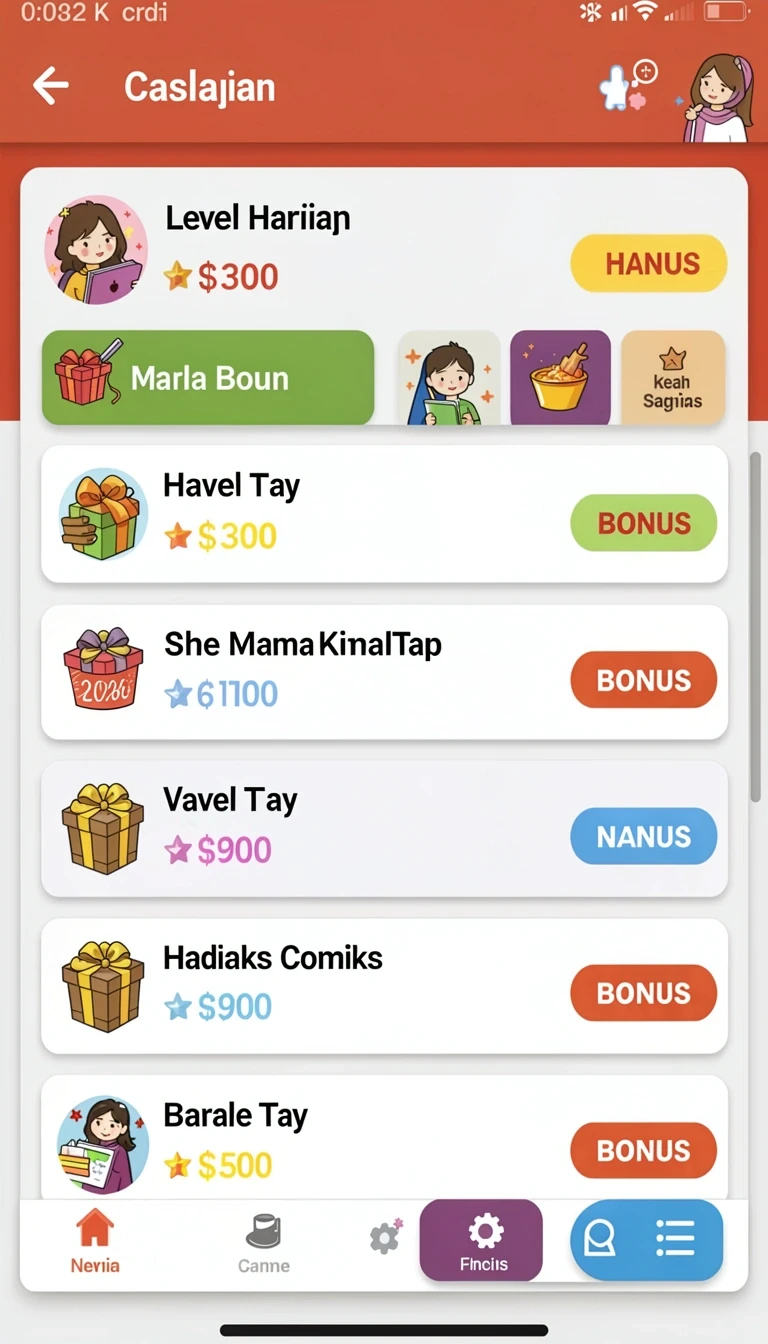 Tampilan antarmuka fa99 di Android